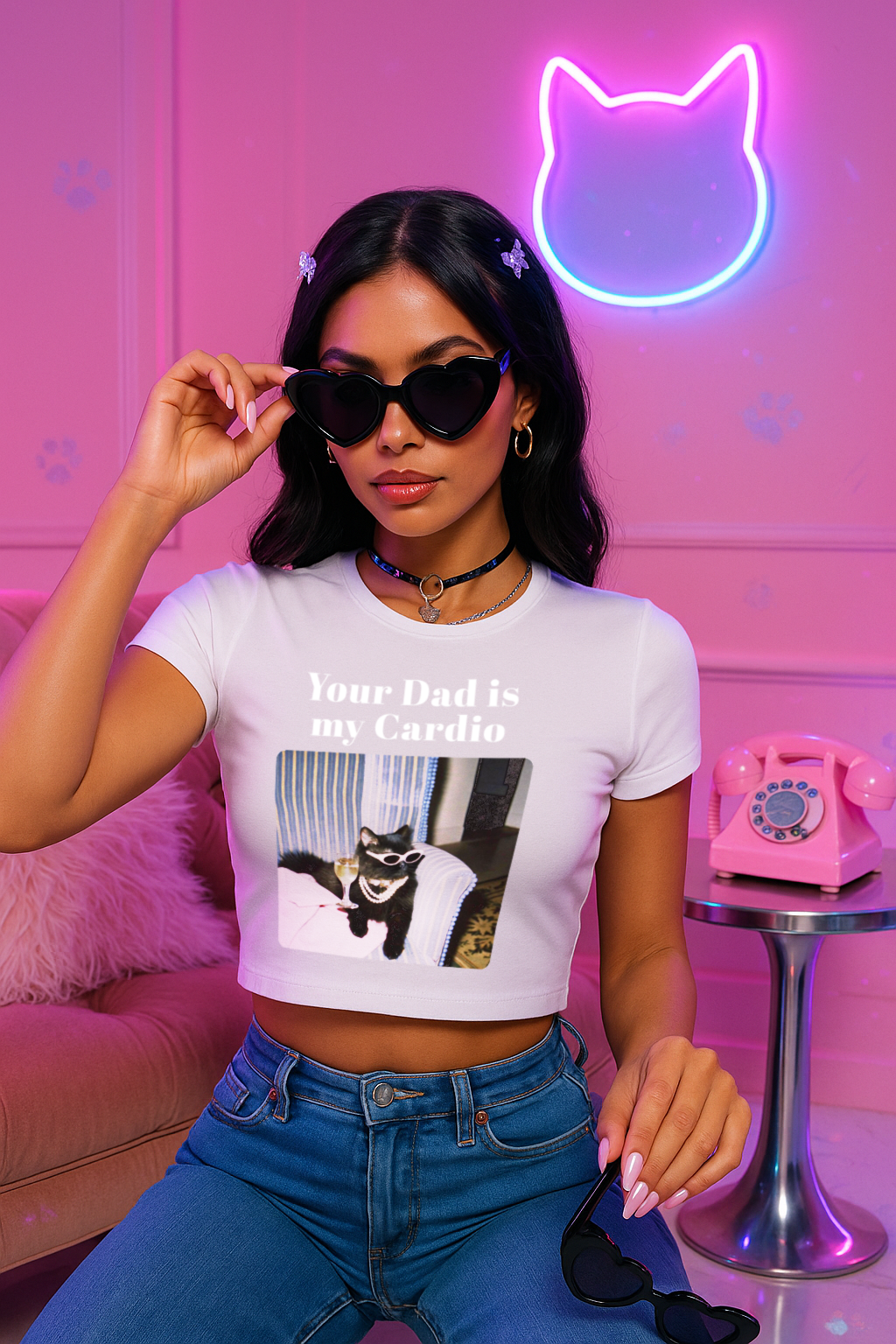Your Dad is My Cardio | Baby Tee | KittyKat